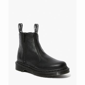 Dr Martens 2976 Kožené Zipper - Cierne Chelsea Cizmy Damske, DR0271